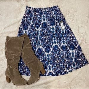 Eva Mendes A-line Midi Skirt